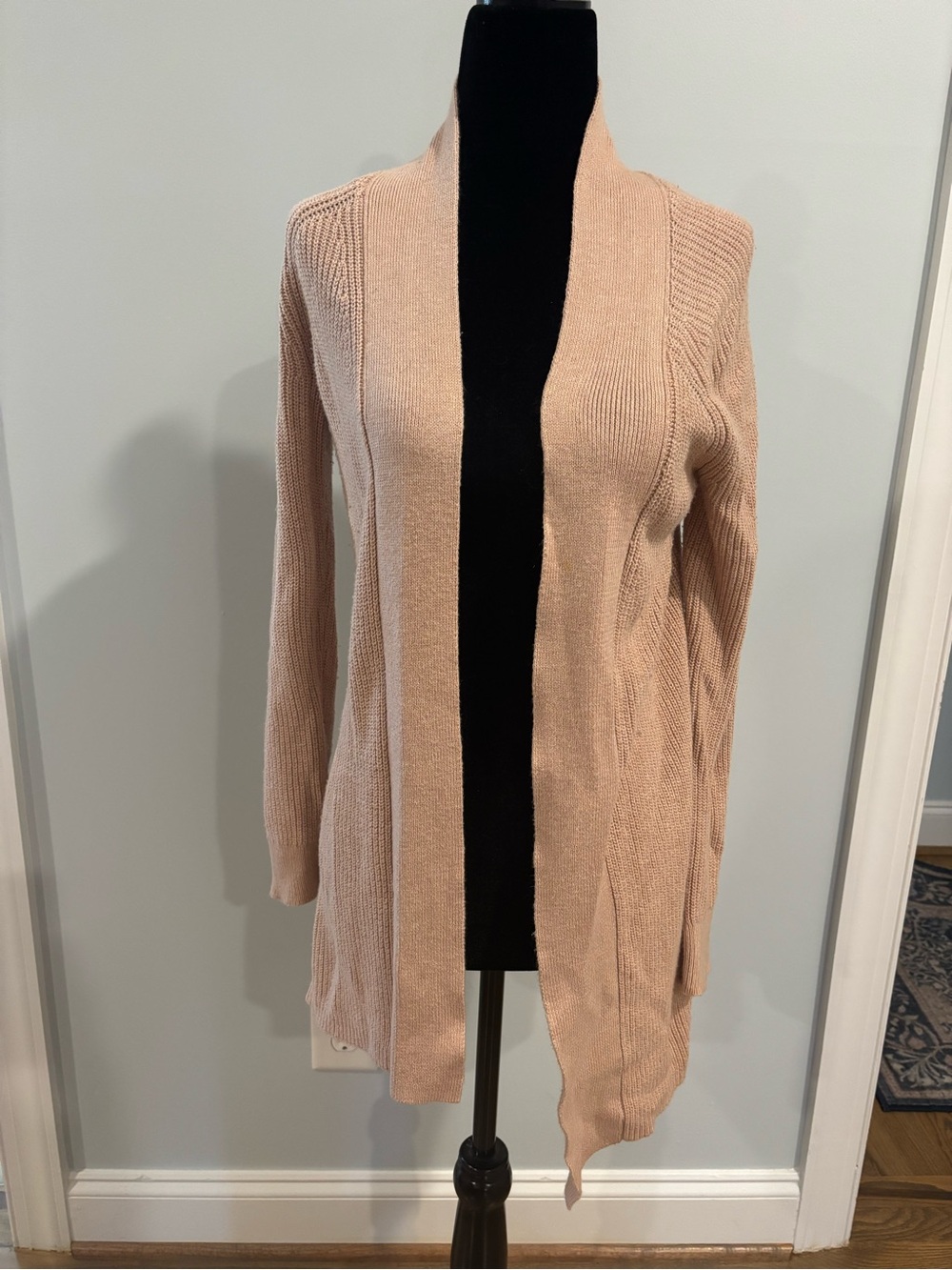 LOFT Open-Front Cardigan in Blush Pink